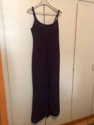 Vestido largo purpura brillante