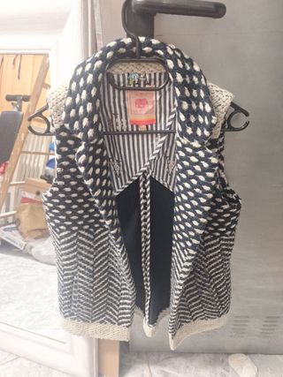 Chaleco Vilagallo S - Azul y Blanco