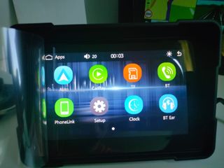 Carplay moto IP67. Pantalla táctil 5". Navegador