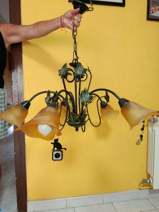 Lámpara techo 5 luces vintage
