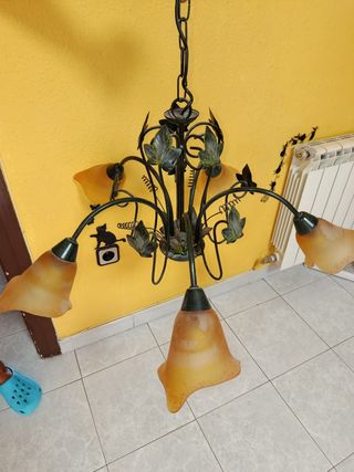 Lámpara techo 5 luces vintage