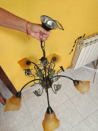 Lámpara techo 5 luces vintage