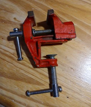 Mini tornillo banco rojo