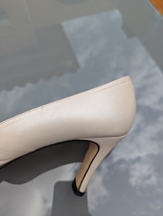 Zapatos tacón beige talla 38