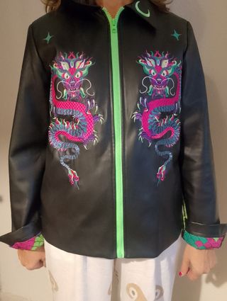 Cazadora negra dragón | Talla M
