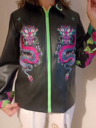 Cazadora negra dragón | Talla M
