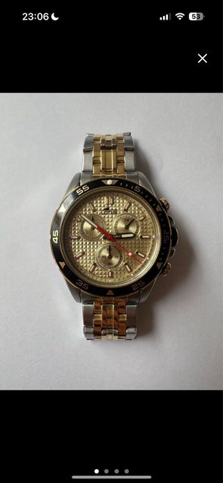 Reloj Lotus cronógrafo dorado y plateado
