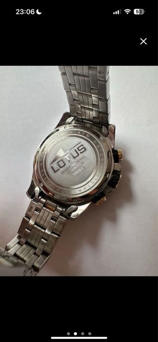 Reloj Lotus cronógrafo dorado y plateado