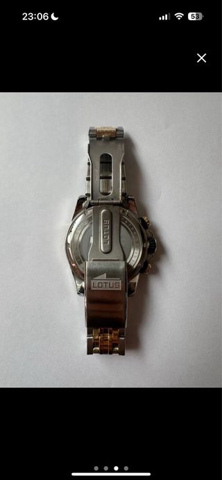 Reloj Lotus cronógrafo dorado y plateado