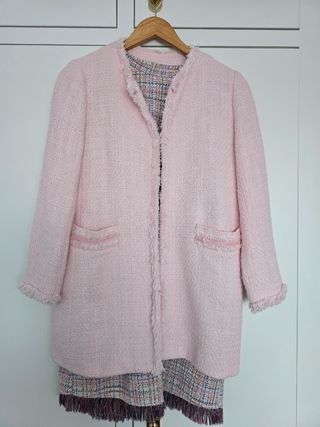 Chaqueta rosa Zara - Tweed