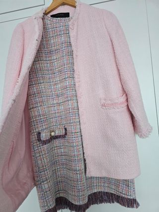 Chaqueta rosa Zara - Tweed