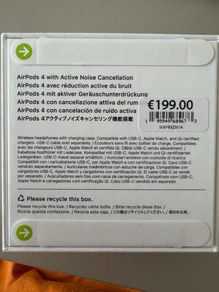 Airpods 4 con cancelación de ruido