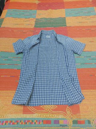 Camisa cuadros vintage azul - Talla S