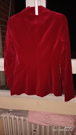 Chaqueta terciopelo roja