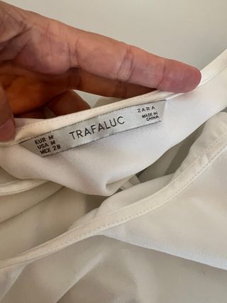 Blusa Zara blanca talla M
