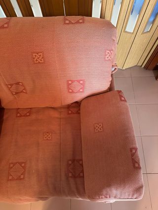 Sofá cama rosa -  individual