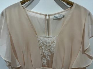 Vestido invitada rosa fiesta talla L.

