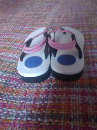 Chanclas Bimba y Lola - Rosa y Blanco