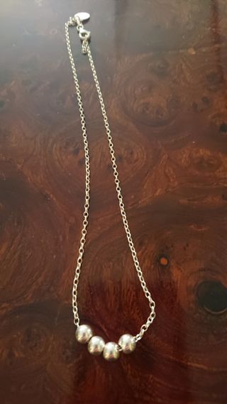 Collar plata bolitas - Elegante