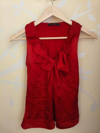 Blusa Tintoretto roja seda