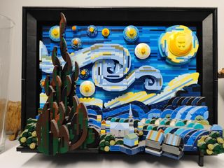 Cuadro Lego Noche Estrellada