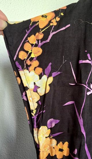 Vestido negro estampado japonés Stradivarius