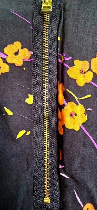 Vestido negro estampado japonés Stradivarius