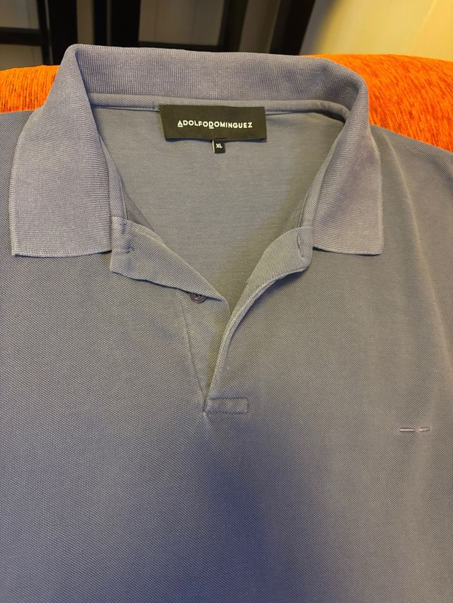 Polo Adolfo Domínguez XL - Azul 100% algodón