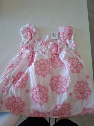 Vestito bimba Pepco fiori rosa
