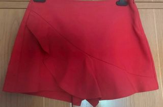 Falda pantalón roja Zara