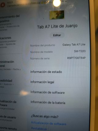 Tablet Samsung Galaxy A7 - Plata