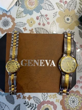 Relojes GENEVA dorados y plateados