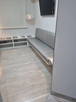 Sillón espera - Piel sintética gris