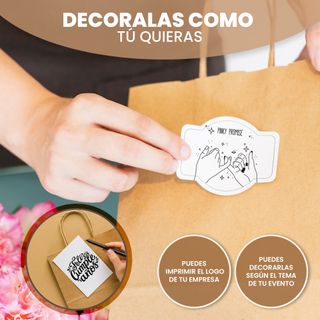 150 Bolsas Papel Kraft - 18x8x24cm