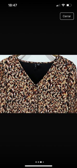 Vestido marrón estampado