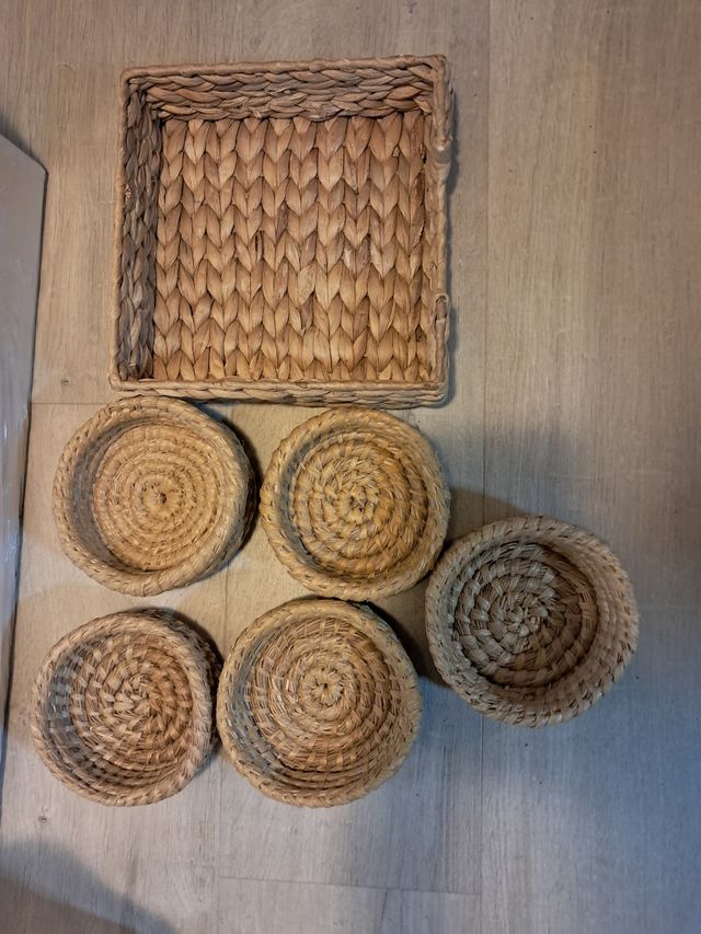 Cestas mimbre - Juego de 6