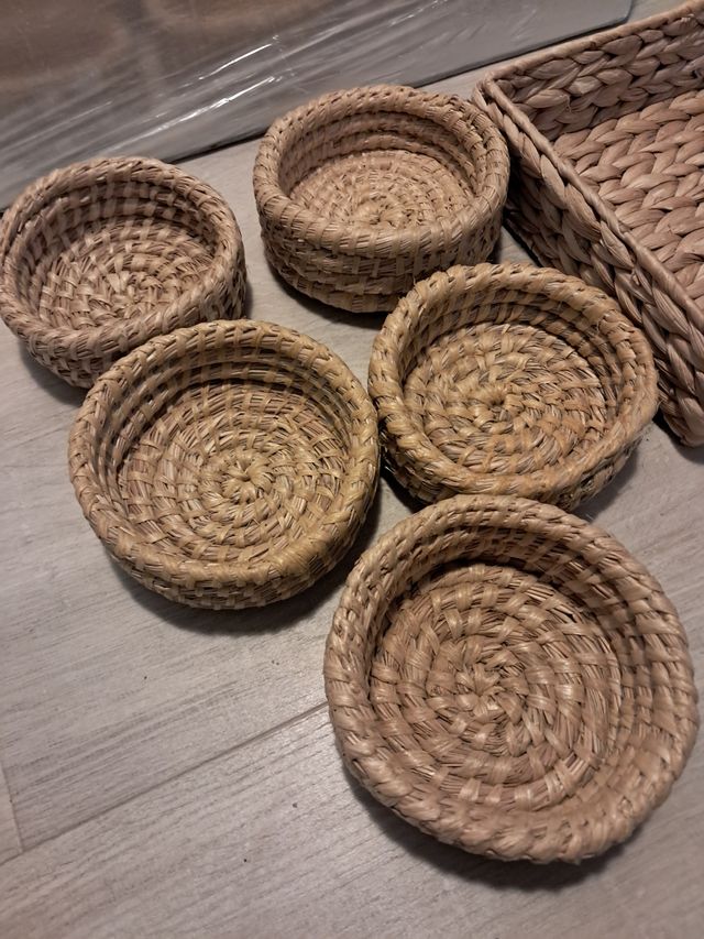 Cestas mimbre - Juego de 6