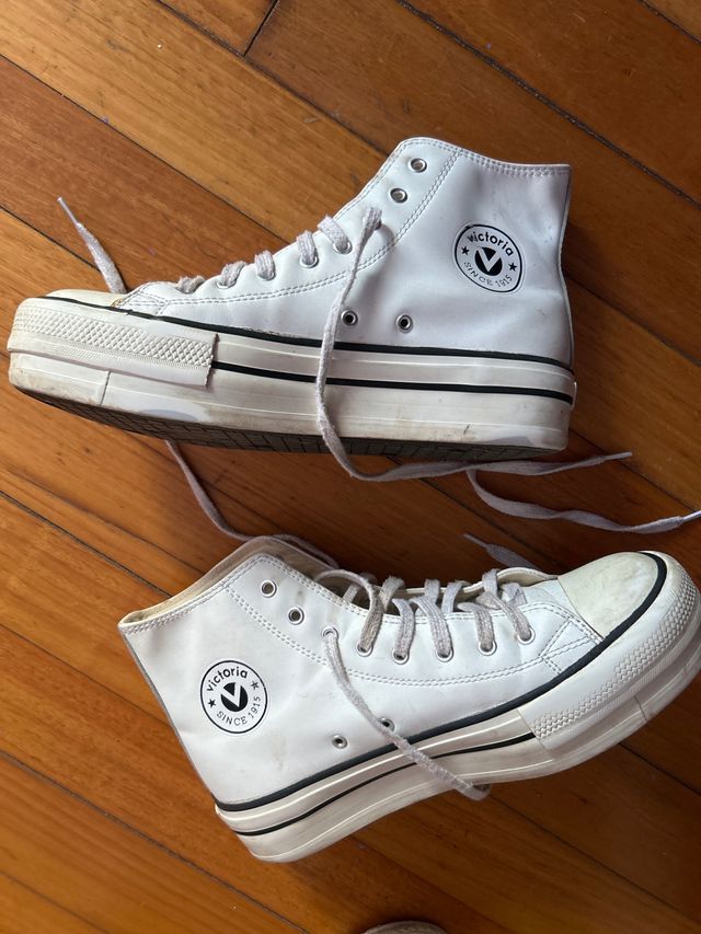 Zapatillas Victoria blancas plataforma