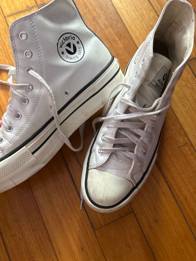 Zapatillas Victoria blancas plataforma