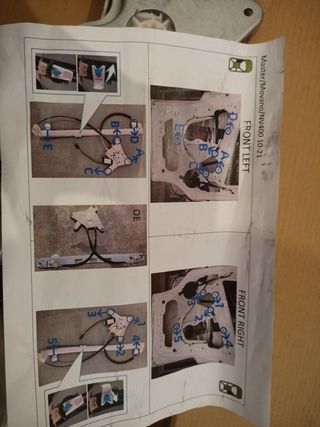 Elevalunas Renault Máster Delantero Derecho