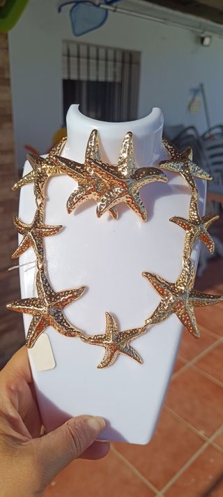 Collar y pendientes Estrella de mar dorados