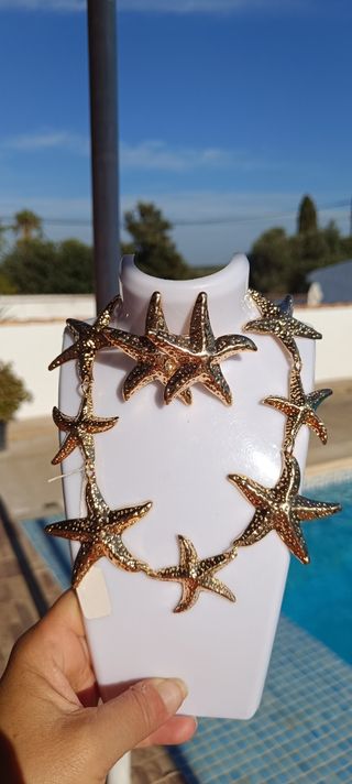 Collar y pendientes Estrella de mar dorados