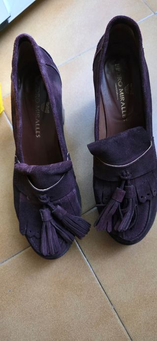 Zapatos Pedro Miralles tacón - Morados