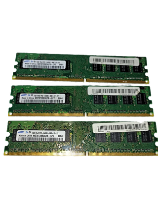3x RAM Samsung 1GB DDR2 M378T2863QZS-CE7