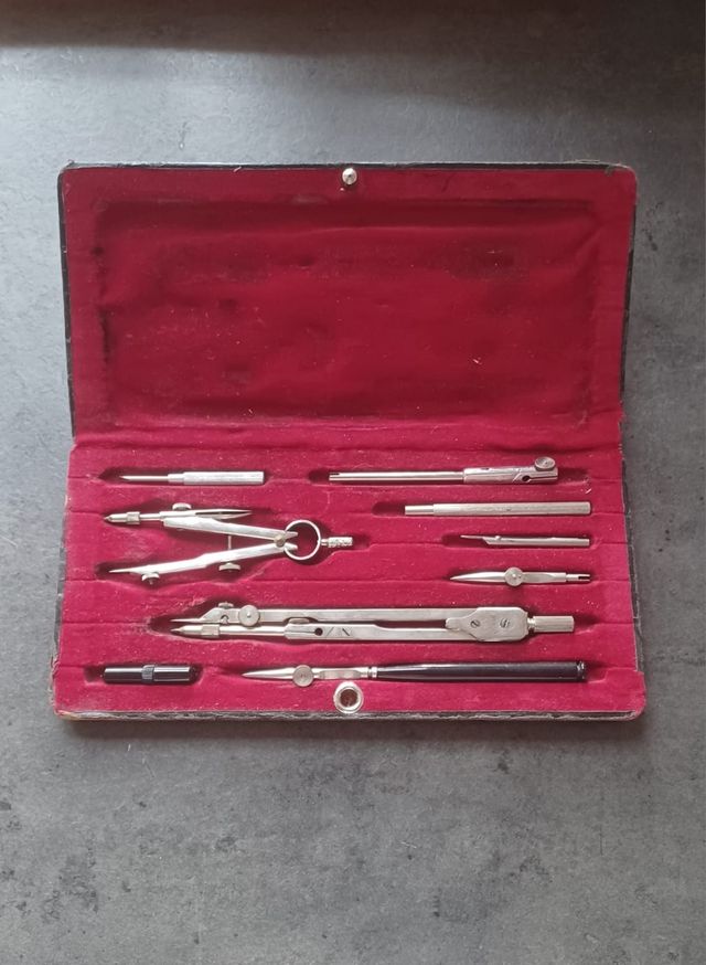 Compasso Vintage Epoca Antico Scatola Originale