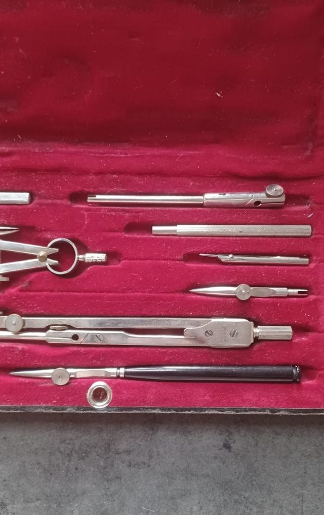 Compasso Vintage Epoca Antico Scatola Originale