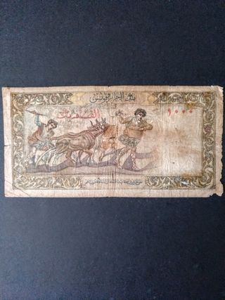 Billete 1000 Francos Argelia-Túnez