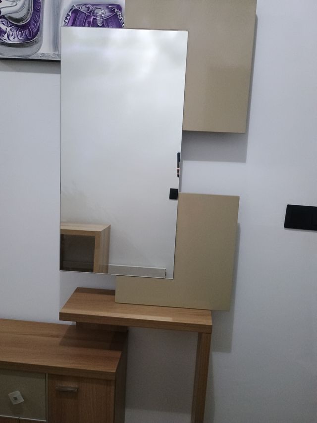 Recibidor madera - beige brillo