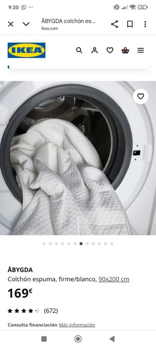 Colchón Ikea ÁBYGDA 90x200