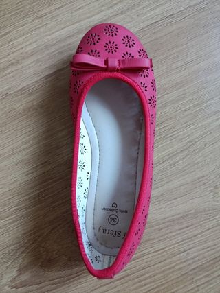 Manoletinas niña rojas -talla 34